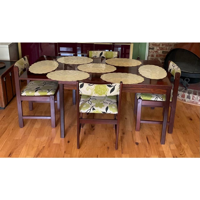 Vintage Set of 7 Oval Scalloped Capiz Shell Placemats, Philippines Chairish