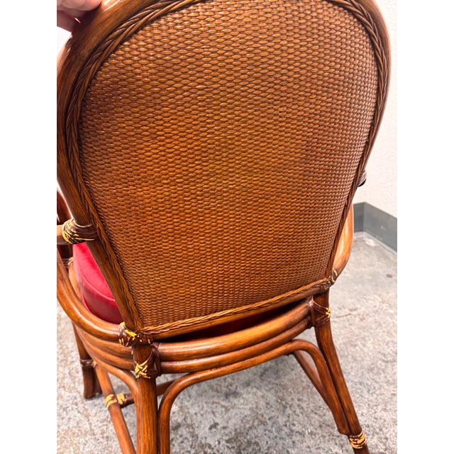 Palecek Rattan Armchairs, Pair For Sale In San Francisco - Image 6 of 12