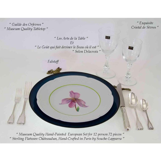 1990s Châteaudun Sterling Silver Hand-Crafted 5-Piece Flatware Place-Setting For Sale - Image 9 of 12