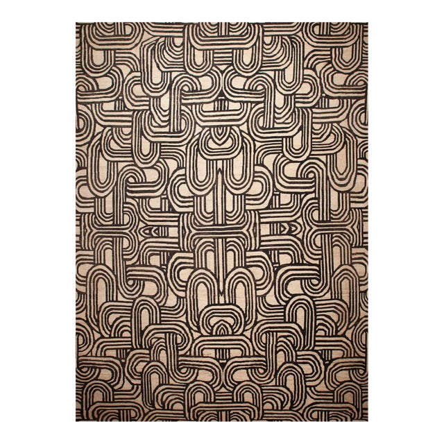 Oversized Art Deco Style Modern Rug For Sale