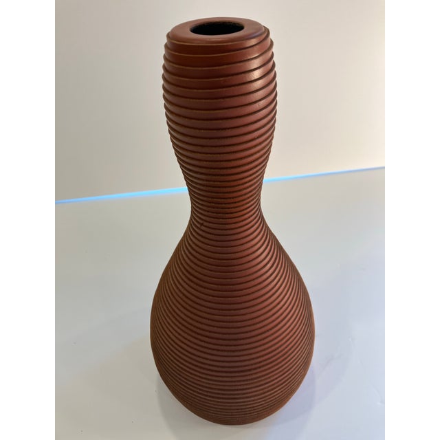 1990s 1990s Italian Leather Vase Signed Pizzitutti For Sale - Image 5 of 9