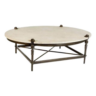 Montecito Outside Oval Cocktail Table in Bronze Finish by Michael Taylor For Sale