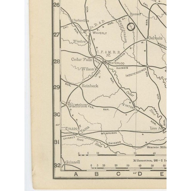 Black Antique Map of Wisconsin The Badger State by Ran McNally, 1899 For Sale - Image 8 of 12