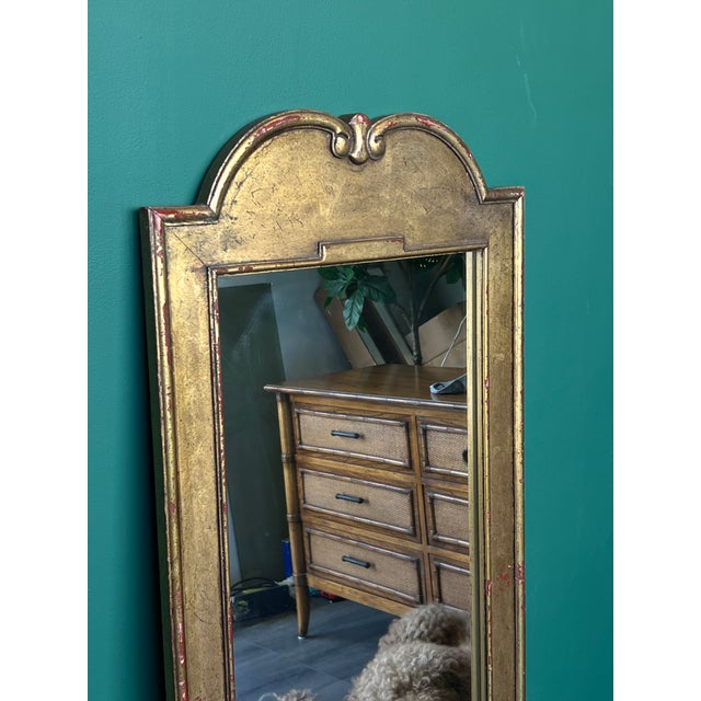 Wood Late 20th Century French Style Gilt-Wood Mirror For Sale - Image 7 of 11