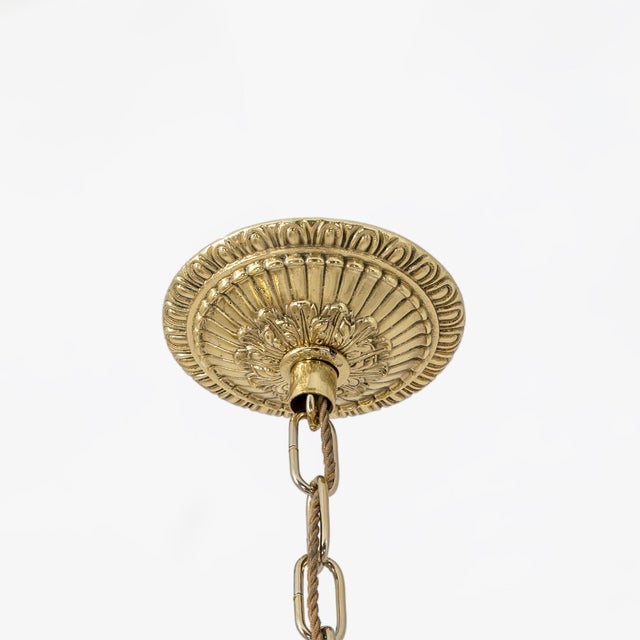 Empire Style Gilt Bronze Chandelier with Winged Figures, Italy, Early 19th Century For Sale - Image 11 of 12