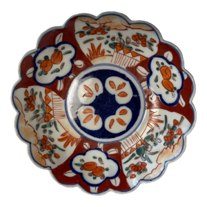 Vintage Japanese Imari Scalloped Edge Dish