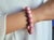 Pink Natural Rose Rhodochrosite Stretch Beaded Bracelet With Pink Matrix, 9" Long For Sale - Image 8 of 9