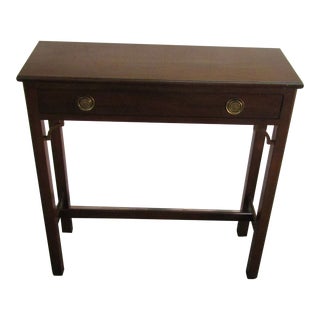 Solid Mahogany Console Table For Sale