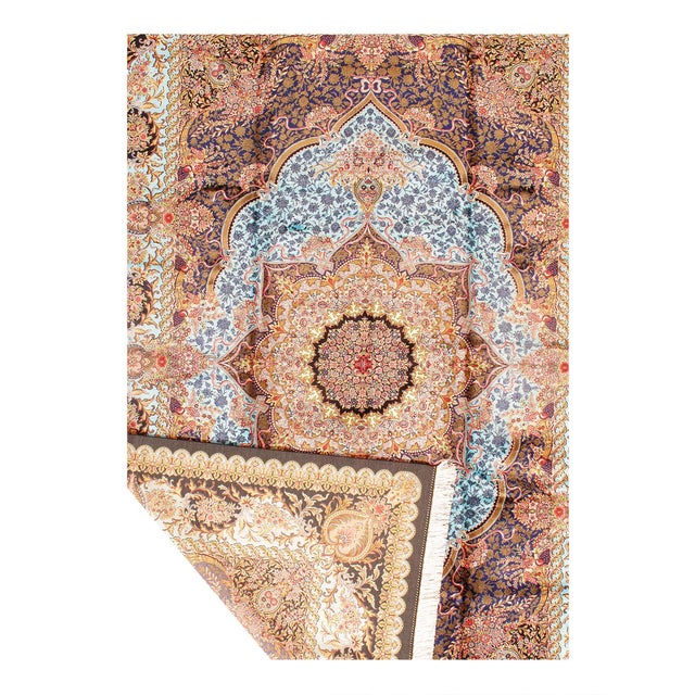 Traditional Pasargad DC Exquisite Design Paris Palace Fine Power Loom V.Silk Rug For Sale - Image 3 of 4