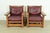 An exceptional pair of Mission or Arts & Crafts style Eastwood lounge chairs By L. & J.G. Stickley USA, 1999 Solid quarter...