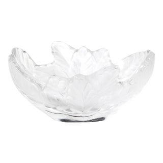 Mid-Century Modernist Lalique "Compiegne" Frosted & Clear Glass Bowl For Sale