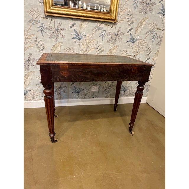 Brown 19th Century English Leather Top Desk For Sale - Image 8 of 13
