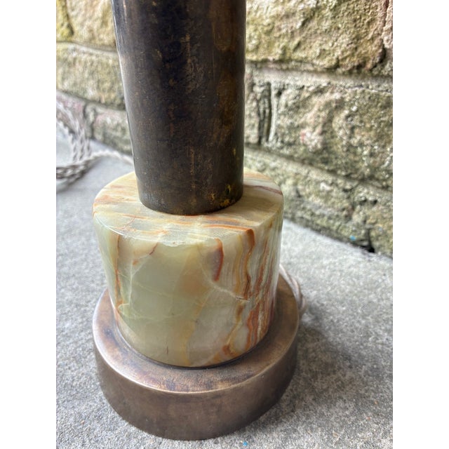 Vintage Brass and Marble Table Lamp For Sale In New York - Image 6 of 12