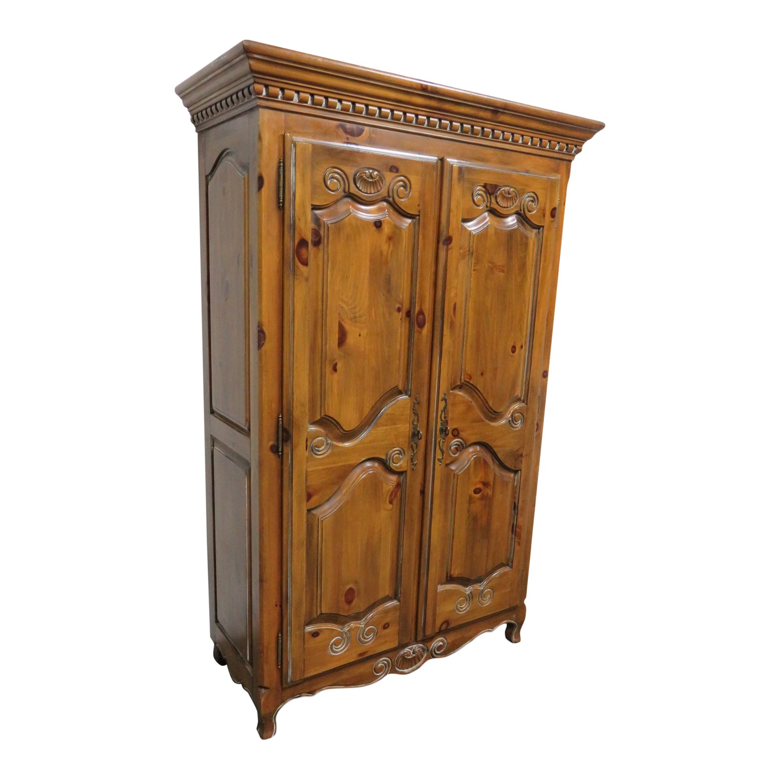 Late 20th Century Ethan Allen Pine Country French Armoire Chairish