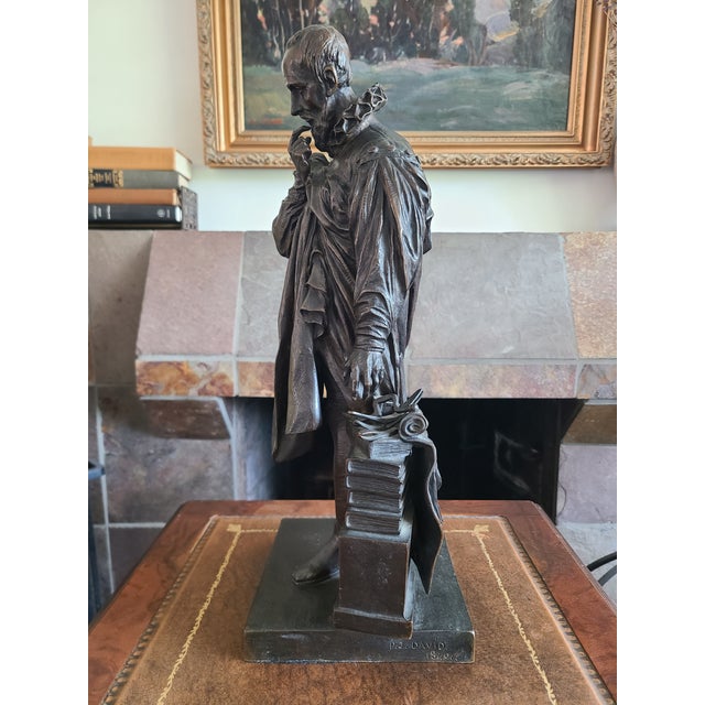 Pierre-Jean David Antique 19th Century Bronze Sculpture Statue of Ambroise Paré For Sale In Los Angeles - Image 6 of 18