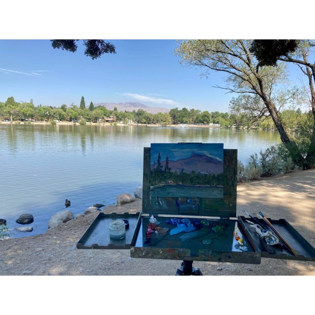 Modern Plein Air Landscape Oil Painting by Lisa Haas For Sale - Image 4 of 5