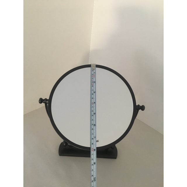 Restoration Hardware Bistro Oil Rubbed Bronze Wall Mount Round Bathroom Mirror | Chairish