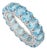 Genuine 18.1 Ct Swiss Blue Topaz Full Eternity Stackable Band Size 7.5 For Sale