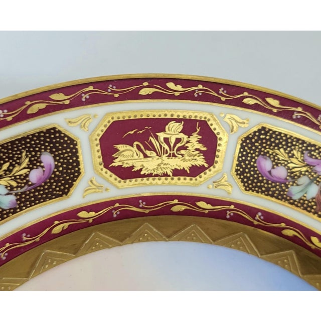 Ceramic Austrian 19th C Royal Vienna Allegorical Angel Porcelain Plate by Schrott For Sale - Image 7 of 13