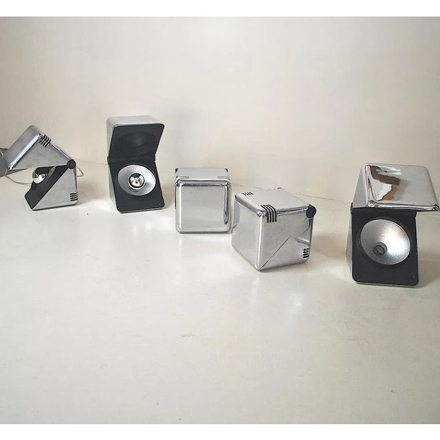Space Age Italian Folding Table Lamps, 1970s, Set of 5 For Sale - Image 11 of 18