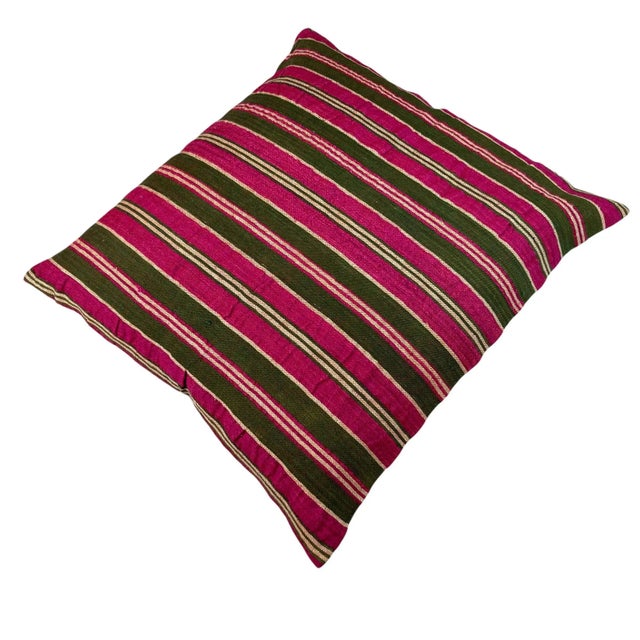 Vintage Turkish Kilim Bench Cushion Cover For Sale - Image 9 of 11