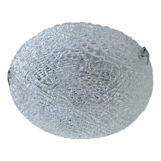 Large Brutalist Glass Flush Mount from Kaiser Leuchten, 1970s For Sale