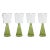 Viterbo Wine White Wine Glasses - Green, Set of 4 For Sale