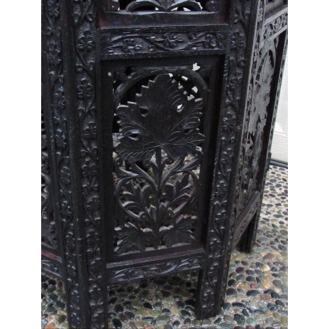 Wood Antique Anglo Indian Carved Hardwod Table For Sale - Image 7 of 14