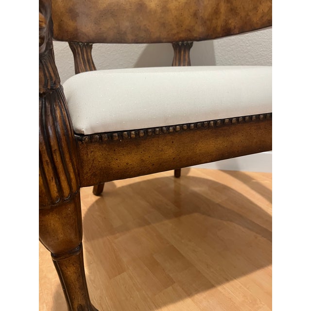 French Regency Lions Head Arm Desk Chair 1820's For Sale - Image 10 of 11