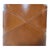 Postmodern Cognac Leather & Glass Oval Coffee Table With Sculptural Base For Sale - Image 10 of 11