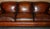 1 of 4 Hand Dyed Brown Leather Howards & Son Style Sofa Part of Suite For Sale - Image 5 of 18