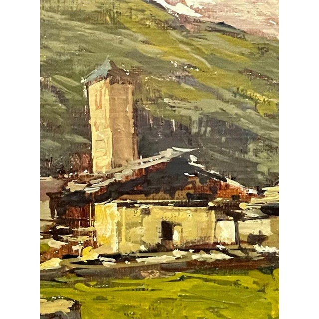 E. Risini, Mountain Landscape, Oil on Panel, Framed For Sale - Image 4 of 7