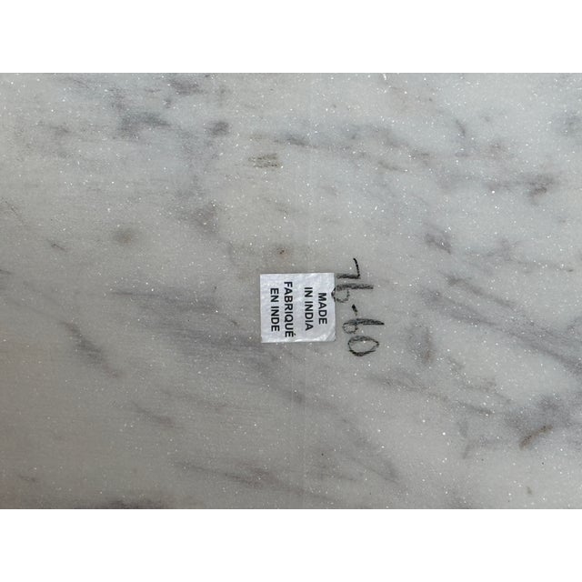 Brass C-Tables With Marble Tops, Pair For Sale - Image 11 of 11