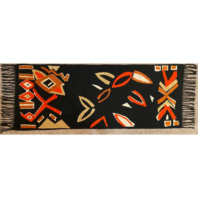 Wool Abstract Textile Signed by Artist For Sale In Dallas - Image 6 of 9