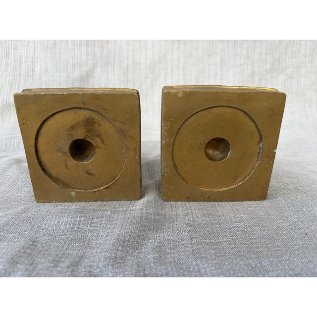 Vintage Gold Resin Candleholder Sconces a Pair For Sale - Image 10 of 17