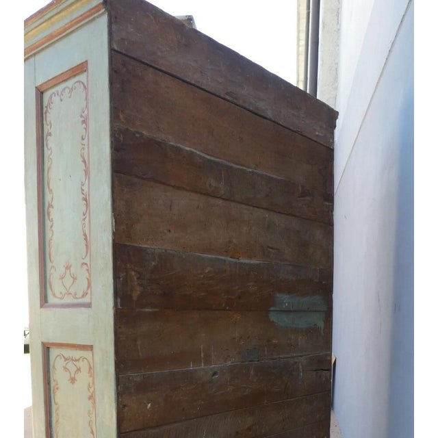 Antique Two-Door Lacquered Wardrobe For Sale - Image 9 of 11