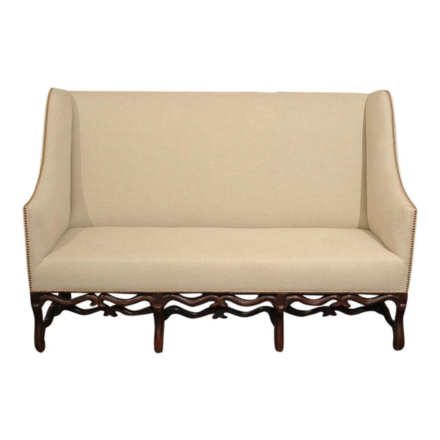 17th Century Antique High Back Sofa For Sale