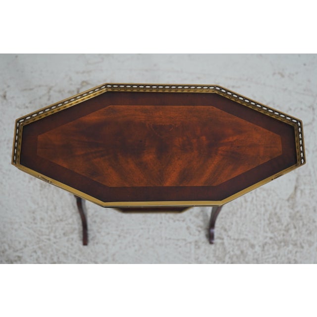 Traditional Theodore Alexander Mahogany 3-Tier Butler’s Side Table For Sale - Image 3 of 14