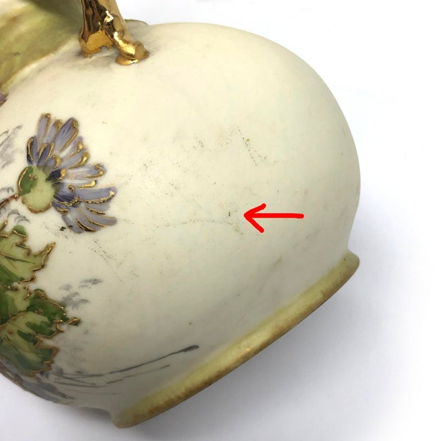 Vase Antique Austrian Art Nouveau Amphora Vase For Sale - Image 9 of 9