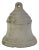 Vintage Ceramic Bell Painted in Antique White for Home or Garden Decor For Sale
