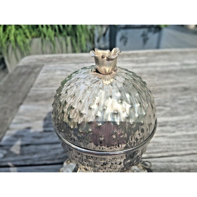Offered is for a rare Hukin & Heath Victorian silver plated strawberry form egg coddler. Designed in the naturalistic...