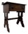 Antique English Oak Side Table with Gallery, 1900s For Sale
