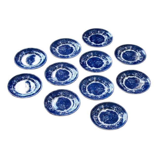Vintage English Avon Cottage Plates by Enoch Wedgwood Avon, 1950s, Set of 11 For Sale