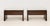 Pair of Modern White Glass and Mahogany Side Tables, each with single drawer. 20" H x 36.5" W x 20.25" D. Provenance: From...
