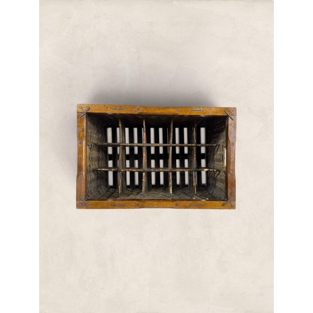 Antique French Wicker Wine Crate For Sale - Image 4 of 7
