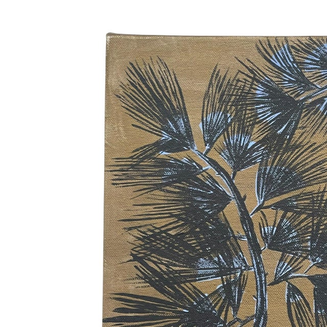 1970s 1970s Branch Botanical Painting Wall Art on Canvas. For Sale - Image 5 of 10