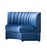 Matthew Izzo Home Estelle Navy Velvet Curved Banquette Sofa For Sale - Image 4 of 6