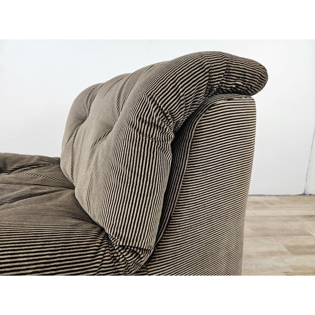 Textile Vintage Striped Fabric Armchair, 1970s For Sale - Image 7 of 14