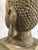 1960s 1960s Painted Cast Terracotta Zen Buddha Head Statue with Base For Sale - Image 5 of 13