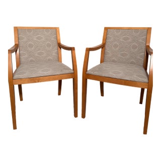 Late 20th Century Pair of Ansley Armchairs by Geiger International for Herman Miller, Upholstered For Sale